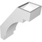 Ekena Millwork 5 1/2-in. W x 12-in. D x 16-in. H Merced Architectural Grade PVC Knee Brace BRCP055X12X16MRC - alternate 4